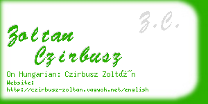 zoltan czirbusz business card